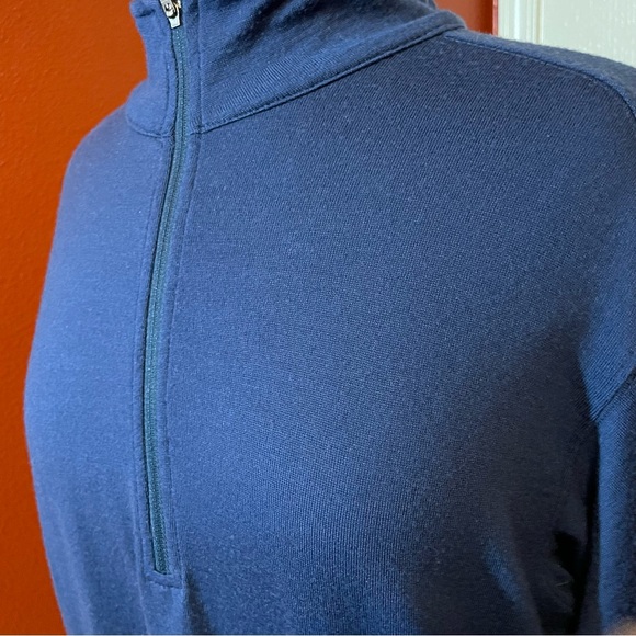Ibex Men’s Woolies 250 Quarter Zip Deep Blue Base Layer Hiking Long Sleeve Shirt